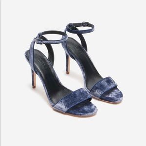NWT - Sandro Nina Heels in Velvet Blue